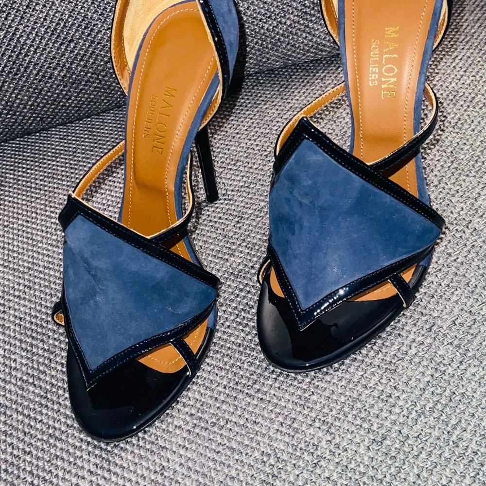 Malone Souliers Navy and Black Heels